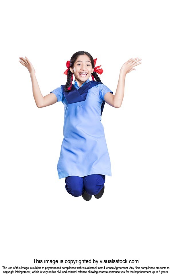 School Girl Jumping