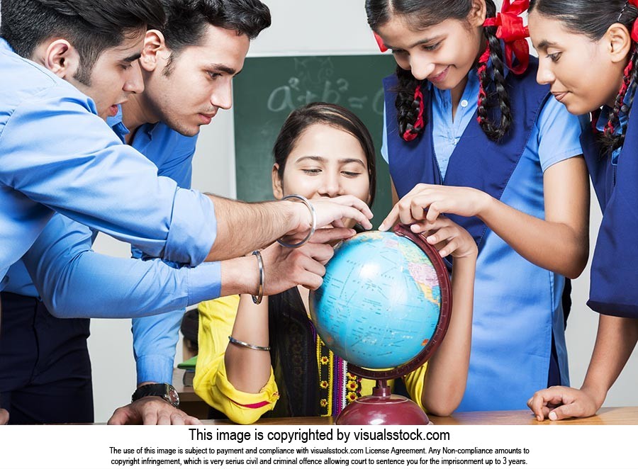 Teacher Students Globe
