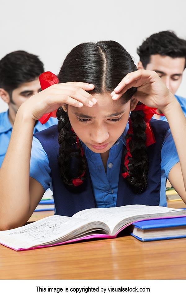 Girl Classroom Reading Book