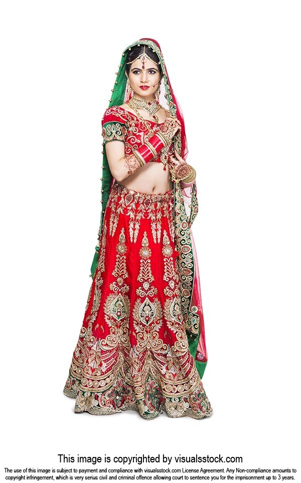 Indian Woman Happy Marriage Standing