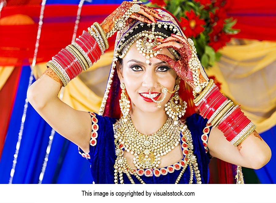 Indian Bride Getting Ready