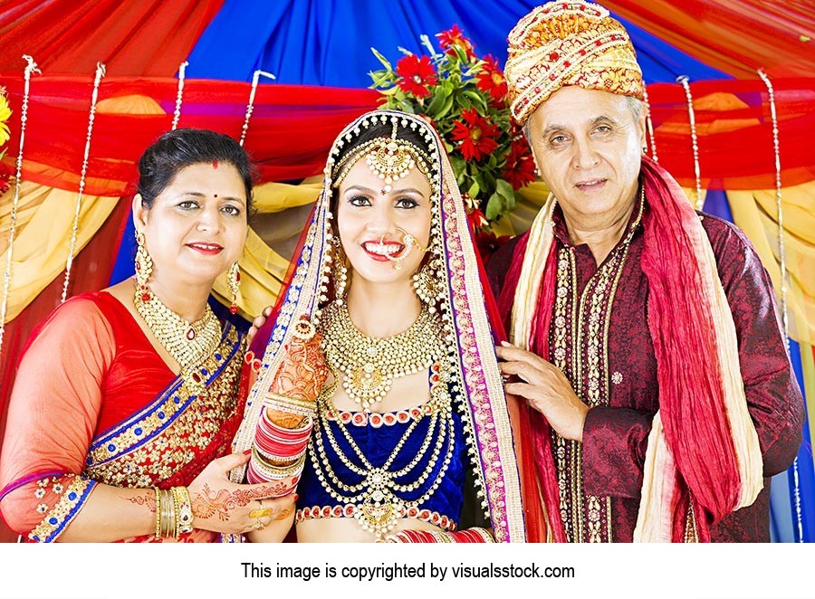 Indian Parents Daughter Wedding