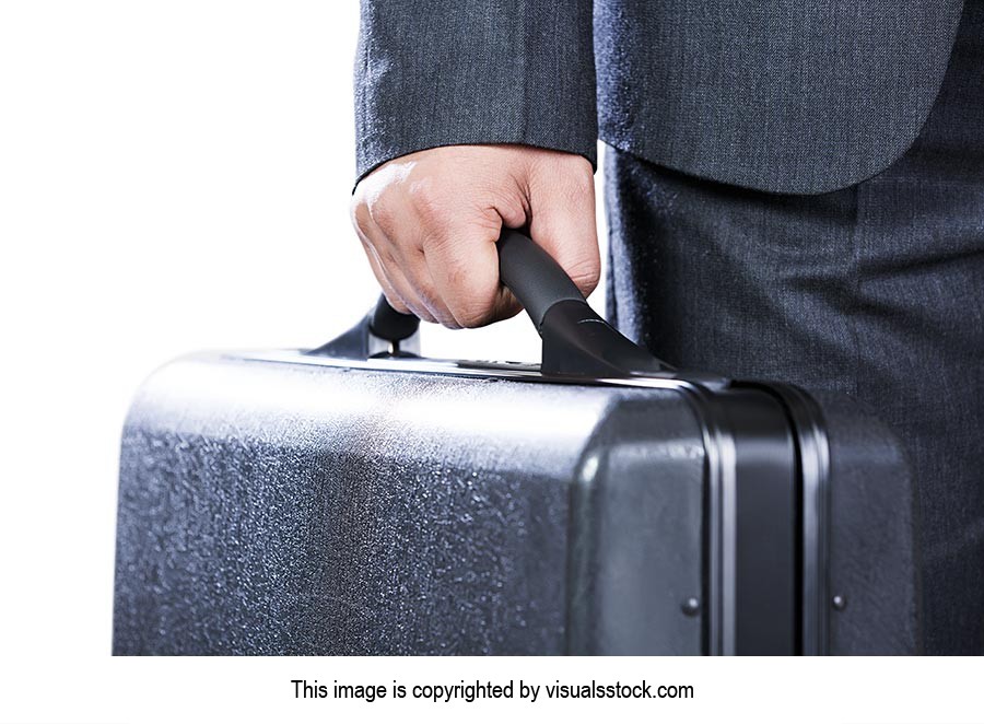 1 Person Only ; Adult Man ; Briefcase ; Businessma