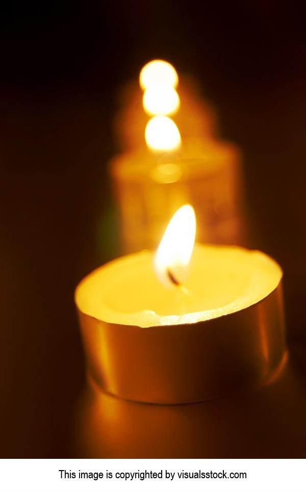 Black Background ; Candles ; Celebrations ; Close-