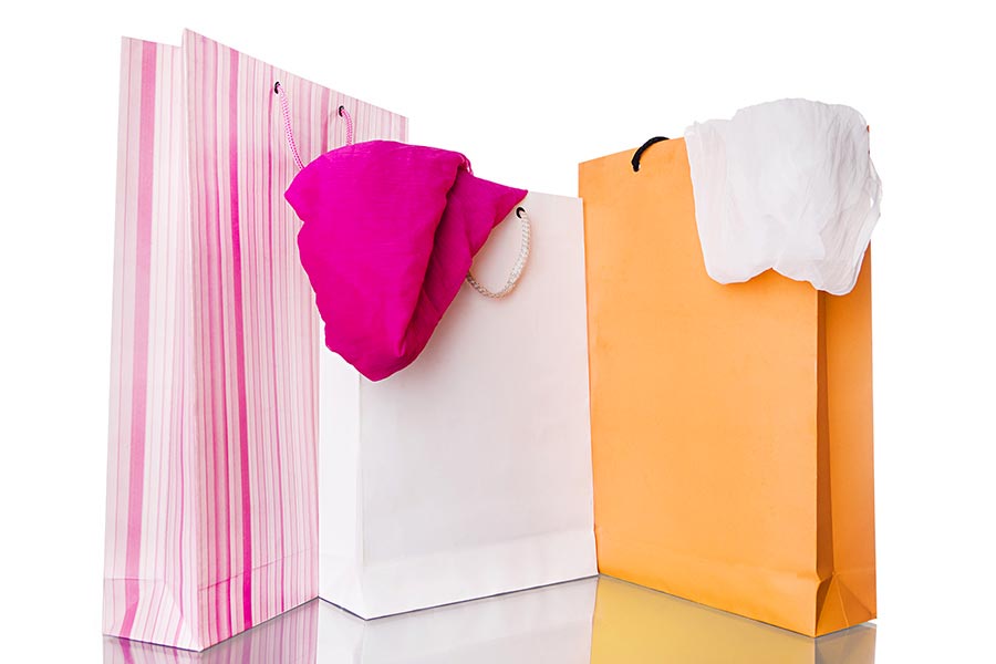 colourful shopping bags With Clothes Buying Shopping Concept Nobody