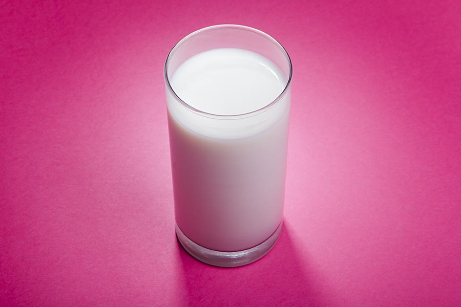 Glassof fresh milk conceptof healthy dairy products with calcium