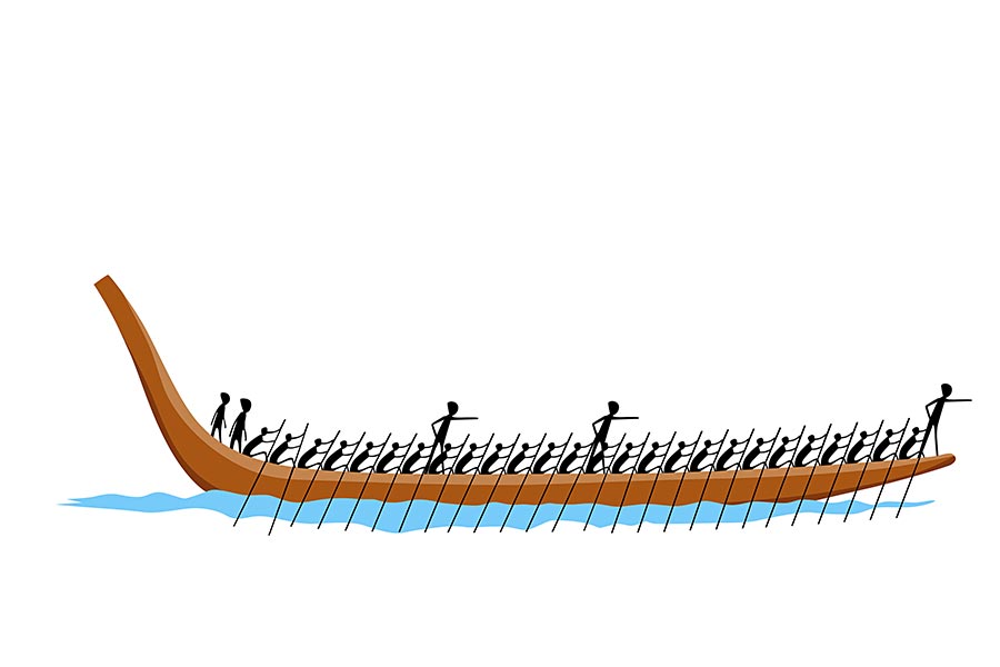Beautiful illustration of Boat Race of Kerla on Onam festival