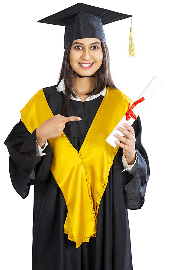 Image of Young Girl Students In Graduation Dress-PV879853-Picxy