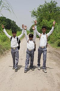 3-5 People ; Arms Raised ; Backpack ; Bag ; Bondin