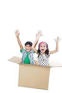 2 People ; Arms Raised ; Bonding ; Box ; Boys ; Br