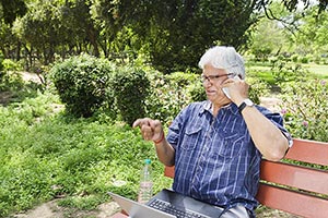 1 Person Only ; 60-70 Years ; Adult Man ; Bench ; 