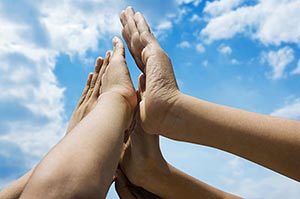 3-5 People ; Arms Raised ; Bonding ; Close-Up ; Cl