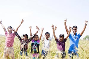 Agriculture ; Arms Raised ; Boys ; Casual Clothing