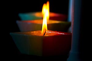 Arranging ; Black Background ; Burning ; Candles ;