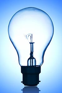 Blue ; Bulb ; Close-Up ; Color Image ; Colored Bac