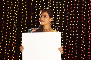Indian Woman Diwali Message board