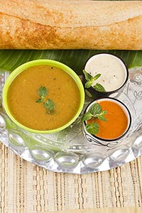 Arranging ; Background ; Banana Leaf ; Bowl ; Chut