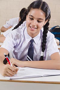 Teenage Student Studying Classroom