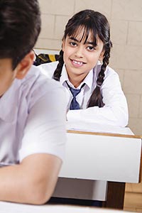 School Girl Student Classroom Studying