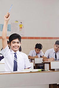 Student Classroom Studying Hand Raised