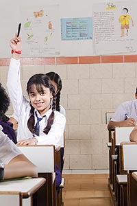 Student Classroom Studying Hand Raised