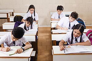 Group Students Classroom Studying