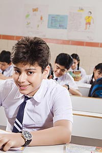 Boy School Student Studying