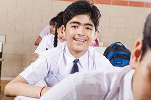 School Boy Students Studying