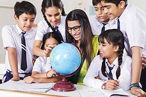 Students Teacher Globe Teaching