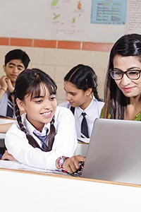 Student Teacher Teaching Laptop