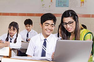 Teacher Student Laptop Teaching