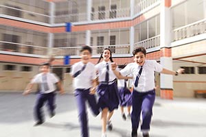 Students School Running Lunch break