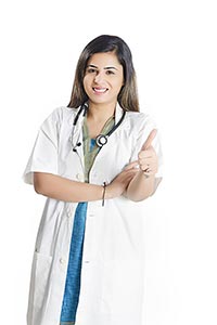 Indian Doctor Woman Thumbs up