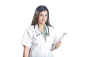 Female Doctor Holding Clipboard