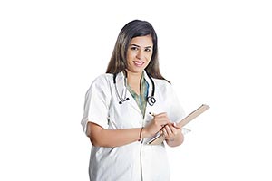 Medical Doctor Woman Writing Clipboard