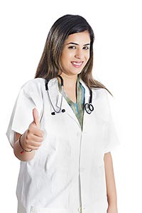 Woman Doctor Thumbs up