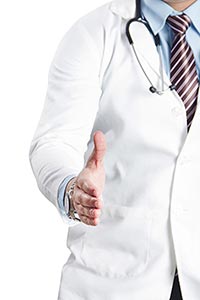 Man Doctor Offering Handshake