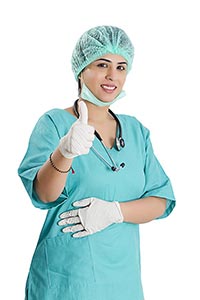 Woman Surgeon Doctor Thumbsup