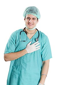Pledging Man Surgeon Doctor