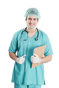 Man Surgeon Holding Clipboard