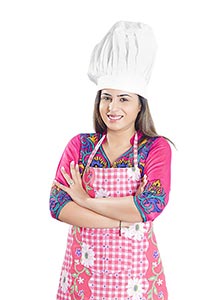 Indian Chef Woman Arm Crossed