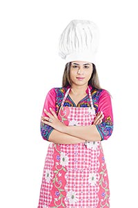 Lady Housewife Cook Arms Crossed