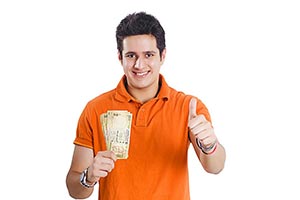 Man Showing Money Thumbs Up