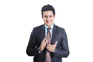 Indian Businessman Clapping Hands