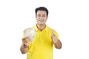 Man Showing Money Thumbsup