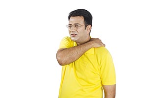 Middle Aged Man Shoulder Joint Pain