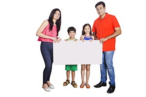 Parents Children Showing Message Board