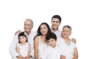 Indian Joint family Sitting Enjoying