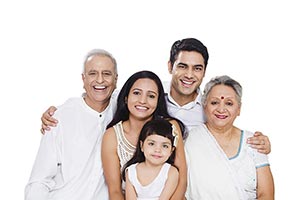 Multi-Generation Indian Family Together