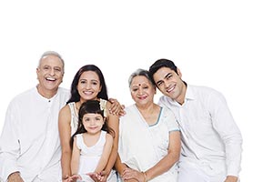 Indian Group Family Sitting Enjoy